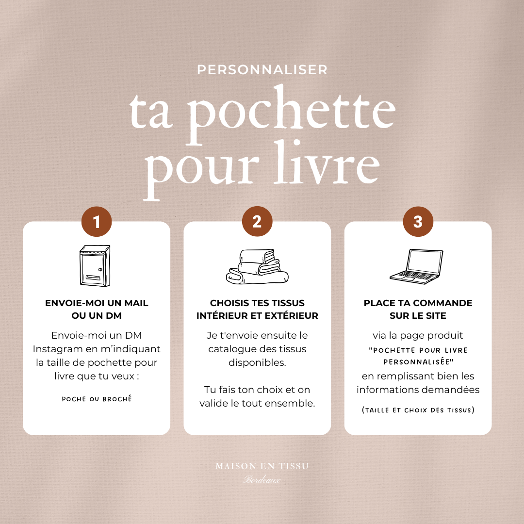 la POCHETTE pour LIVRES personnalisable